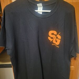 Black T-Shirt with Orange SG Logo